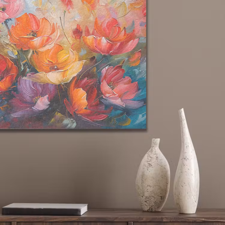 Bloemen - Kunst - Watercolor - Botanisch PET vilt klein -sfeer6_closeup