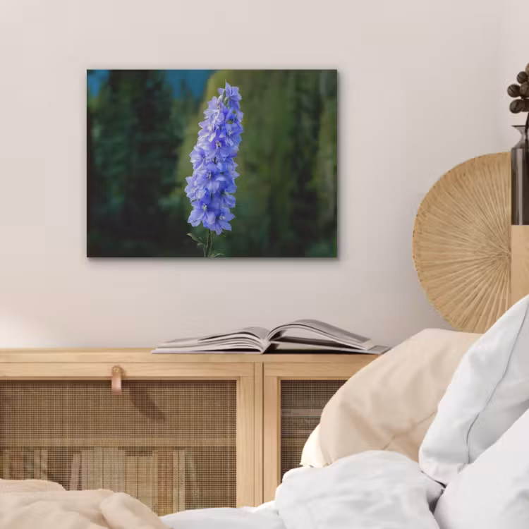 Bloemen - Blauw - Dennenboom PET vilt klein -sfeer3