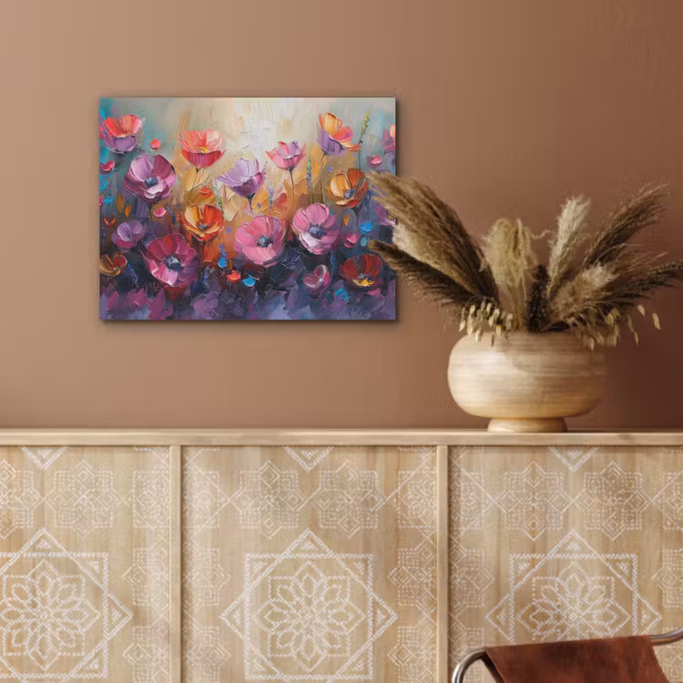 Bloemen - Botanisch - Kunst - Roze - Natuur PET vilt klein -sfeer4