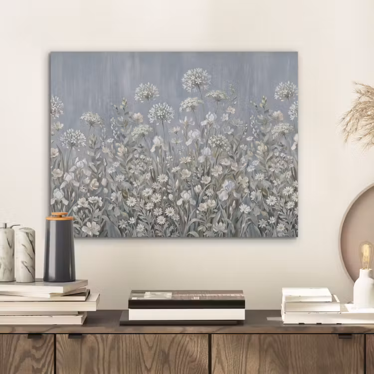 Bloemen - Botanisch - Blauw PET vilt klein -sfeer1