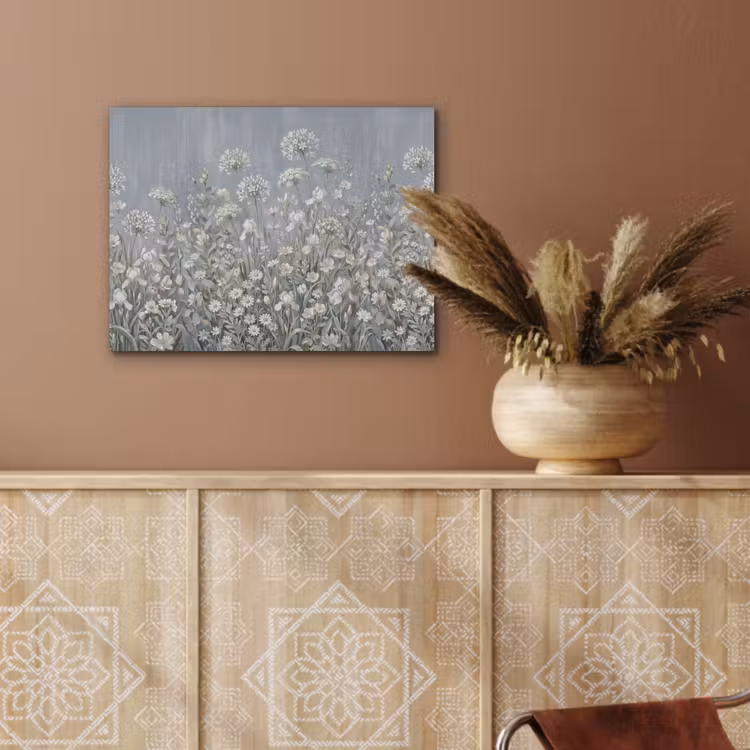 Bloemen - Botanisch - Blauw PET vilt klein -sfeer4