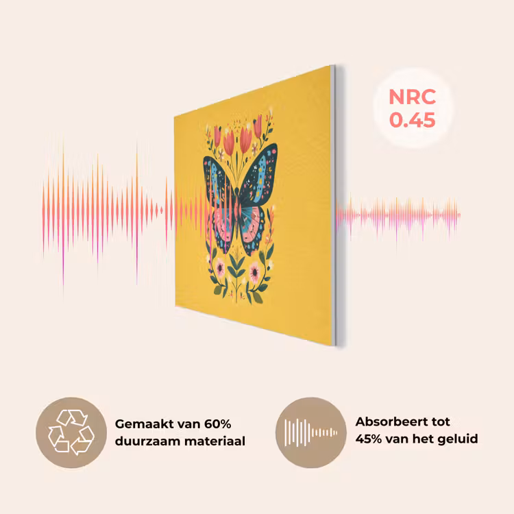 Bloemen - Kleurrijk - Vlinder - Sierlijk PET vilt klein -USP_NL
