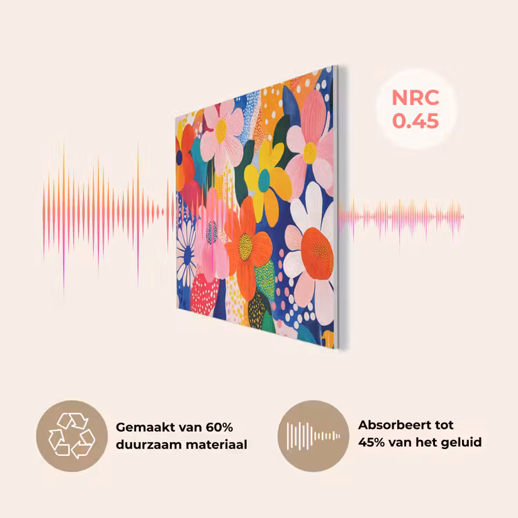 Bloemen - Kleurrijk - Stippen PET vilt klein -USP_NL