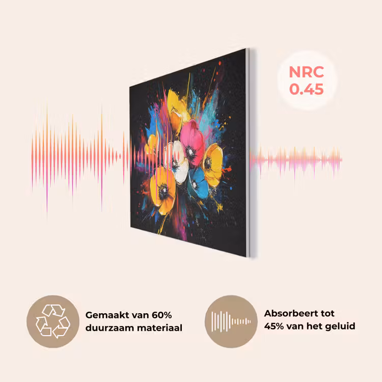 Bloemen - Kleurrijk - Graffiti - Modern - Boeket PET vilt klein -USP_NL