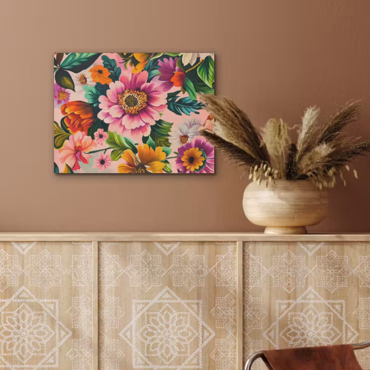 Bloemen - Kleurrijk - Roze PET vilt klein -sfeer4