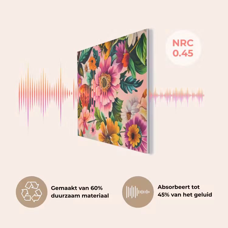 Bloemen - Kleurrijk - Roze PET vilt klein -USP_NL