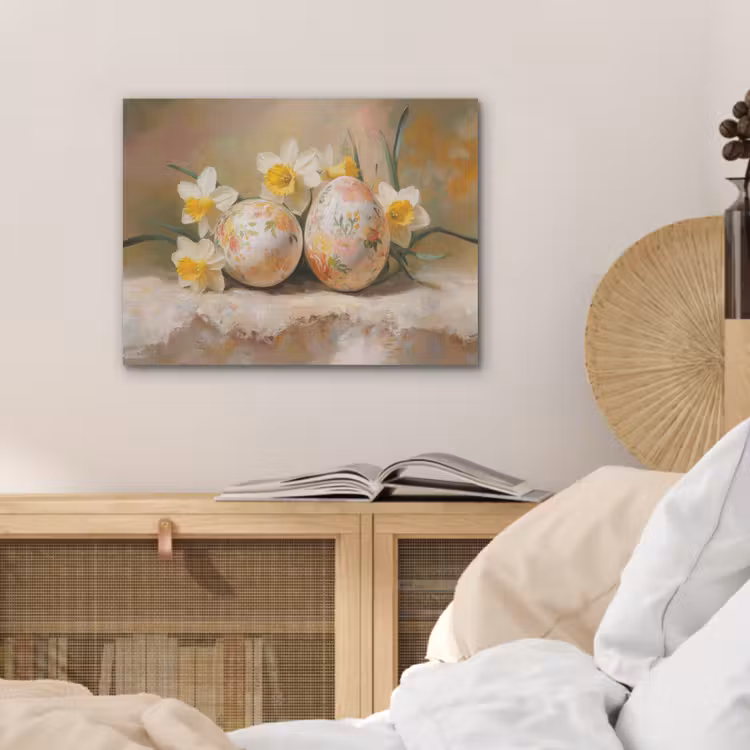 Bloemen - Eieren - Geschilderd PET vilt klein -sfeer3
