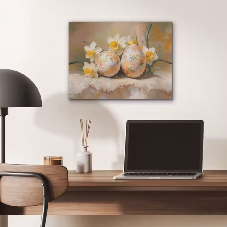Bloemen - Eieren - Geschilderd PET vilt klein -sfeer5
