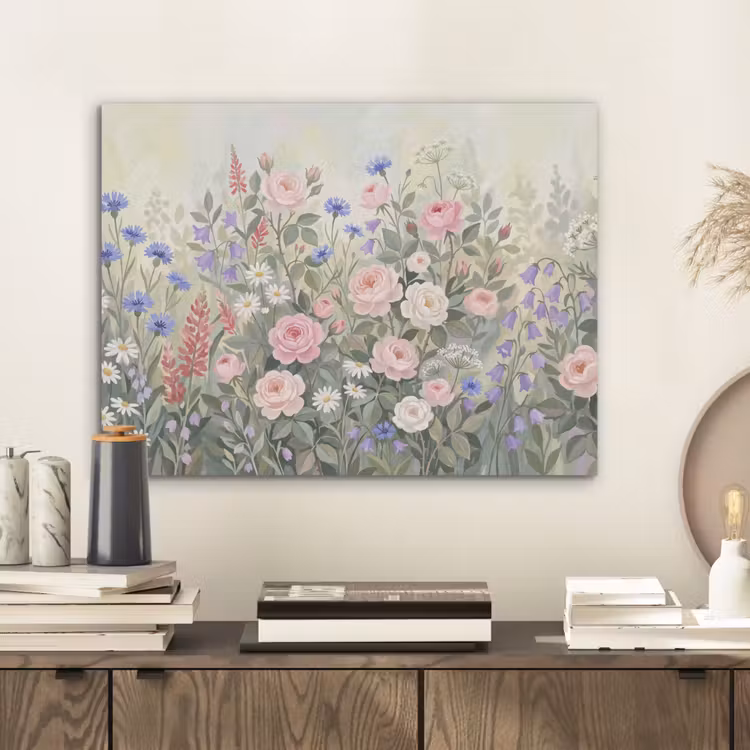 Bloemen - Tuin - Natuur - Kleurrijk PET vilt klein -sfeer1
