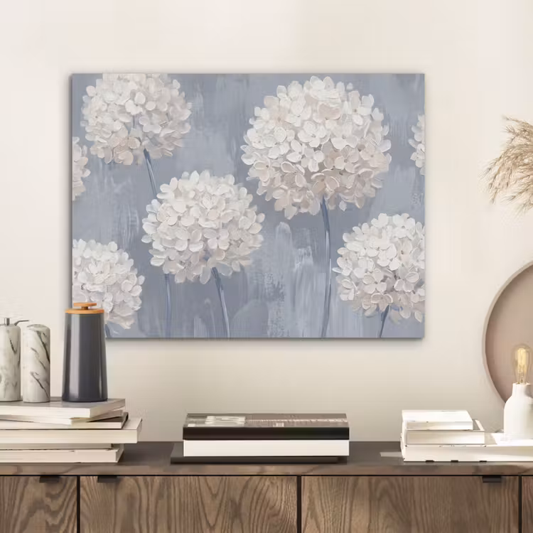 Bloemen - Illustratie - Blauw PET vilt klein -sfeer1