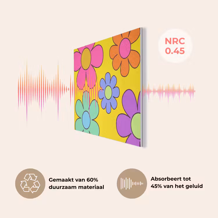 Bloemen - Illustratie - Kleurrijk PET vilt klein -USP_NL