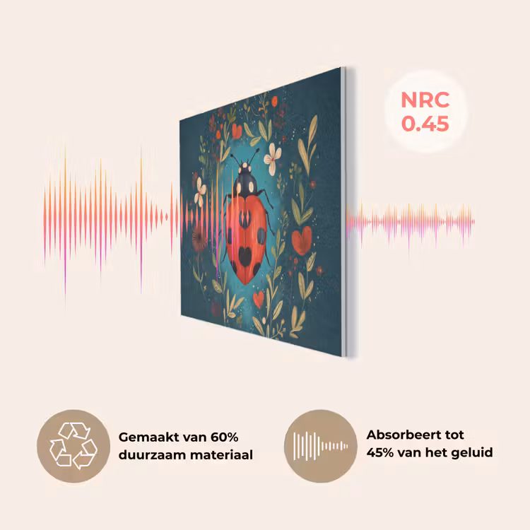 Bloemen - Lieveheersbeestje - Hartje - Rood PET vilt klein -USP_NL