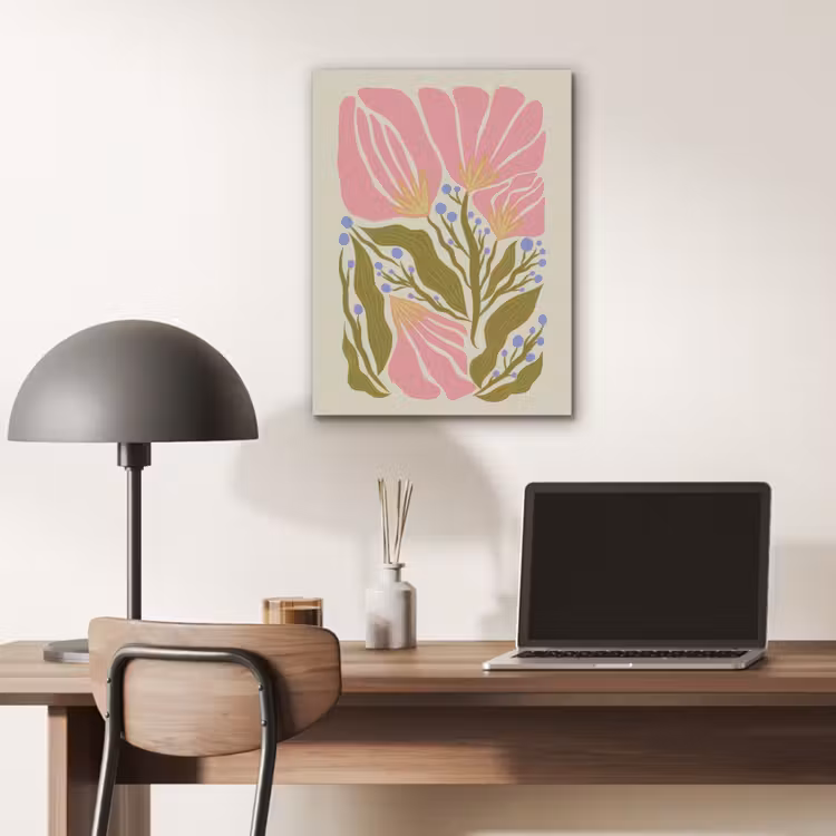 Bloemen - Bladeren - Abstract - Roze PET vilt klein -sfeer5