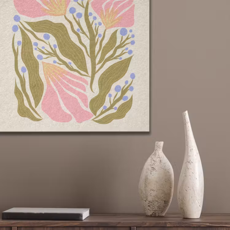 Bloemen - Bladeren - Abstract - Roze PET vilt klein -sfeer6_closeup