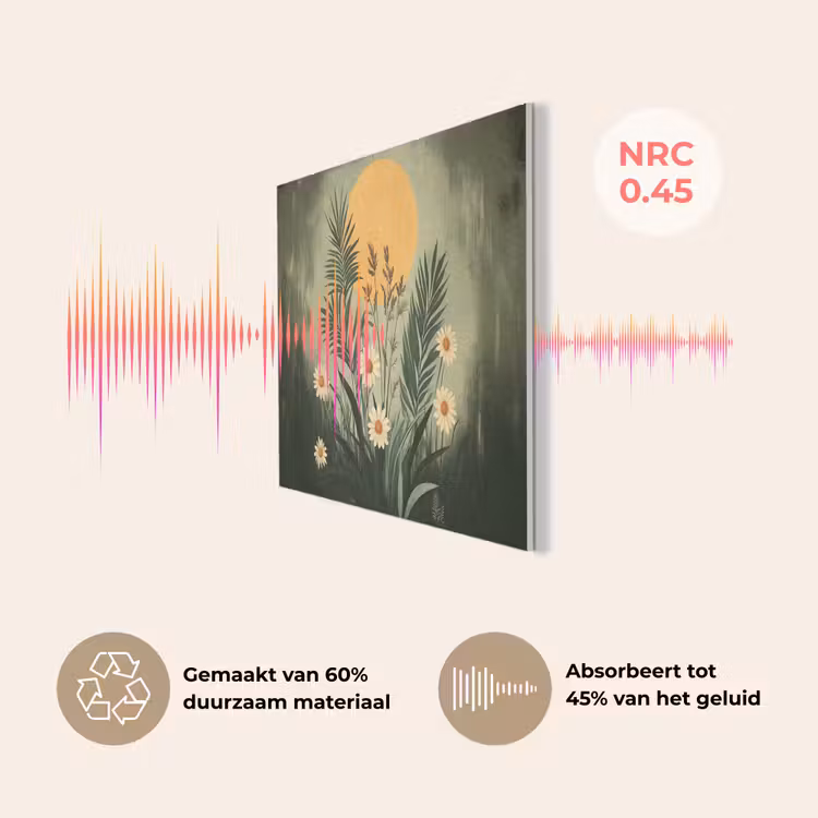 Bloemen - Bladeren - Zon - Groen PET vilt klein -USP_NL