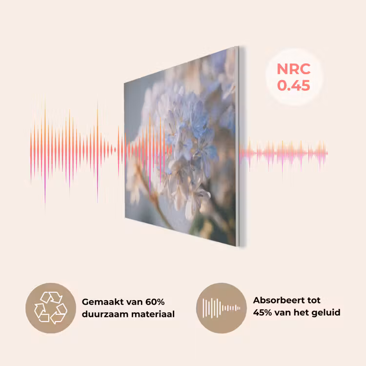 Bloemen - Lichtblauw - Wazig - Trosje PET vilt klein -USP_NL