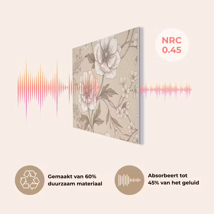 Bloemen - Patroon - Beige PET vilt klein -USP_NL