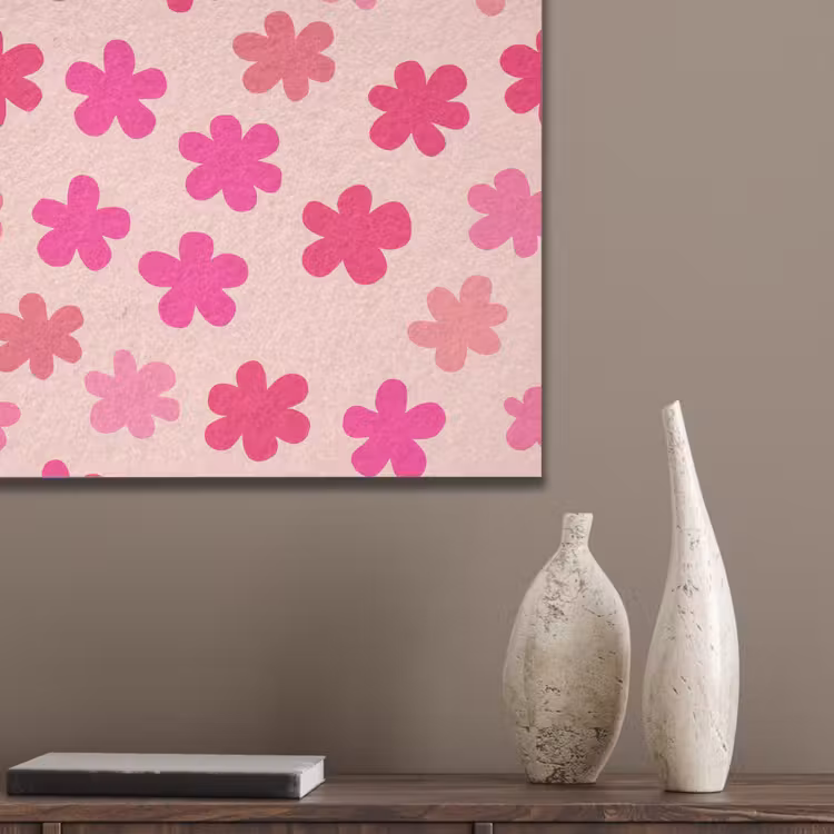 Bloemen - Patroon - Roze PET vilt klein -sfeer6_closeup