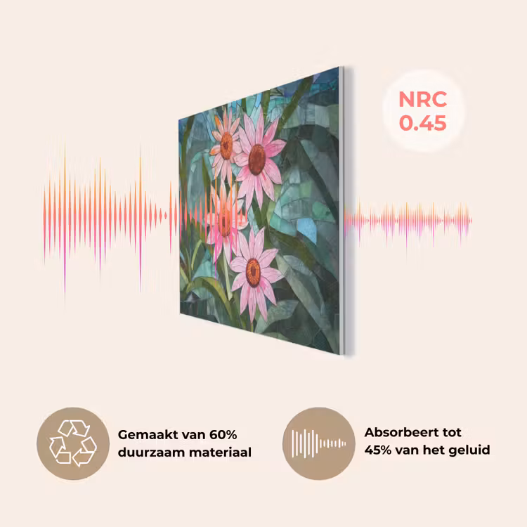 Bloemen - Roze - Glasmozaïek PET vilt klein -USP_NL