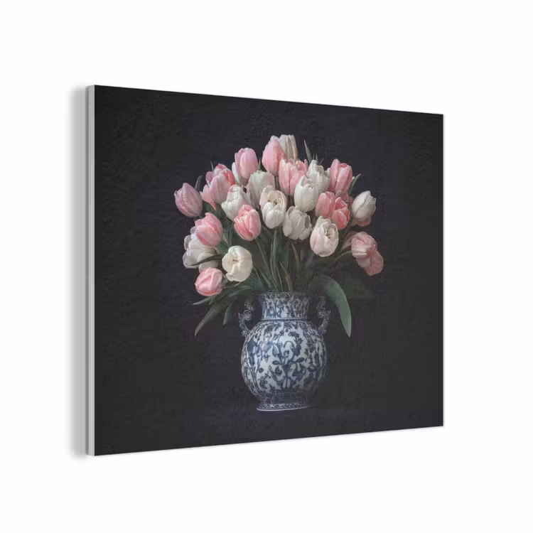 Bloemen - Roze - Tulpen - Vaas PET vilt klein -3d