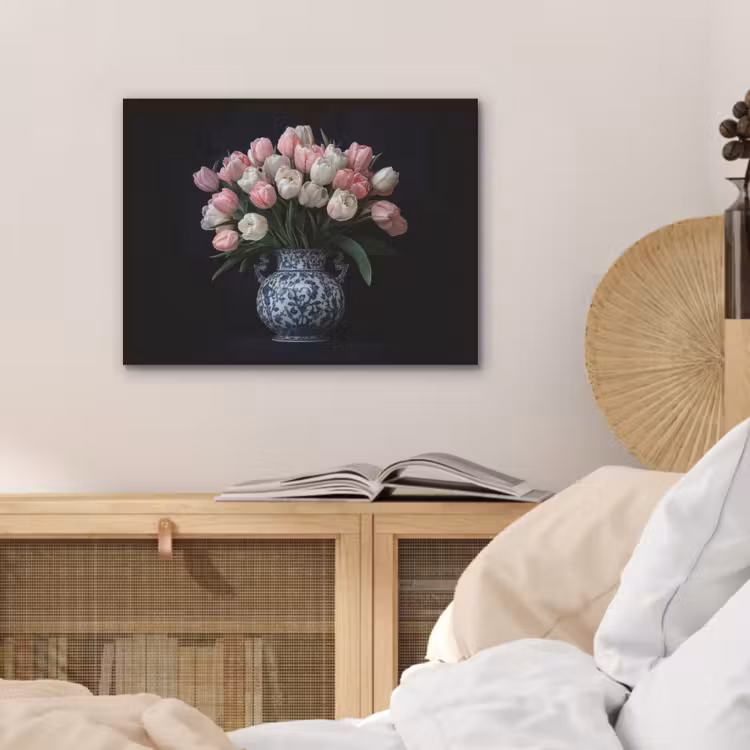 Bloemen - Roze - Tulpen - Vaas PET vilt klein -sfeer3