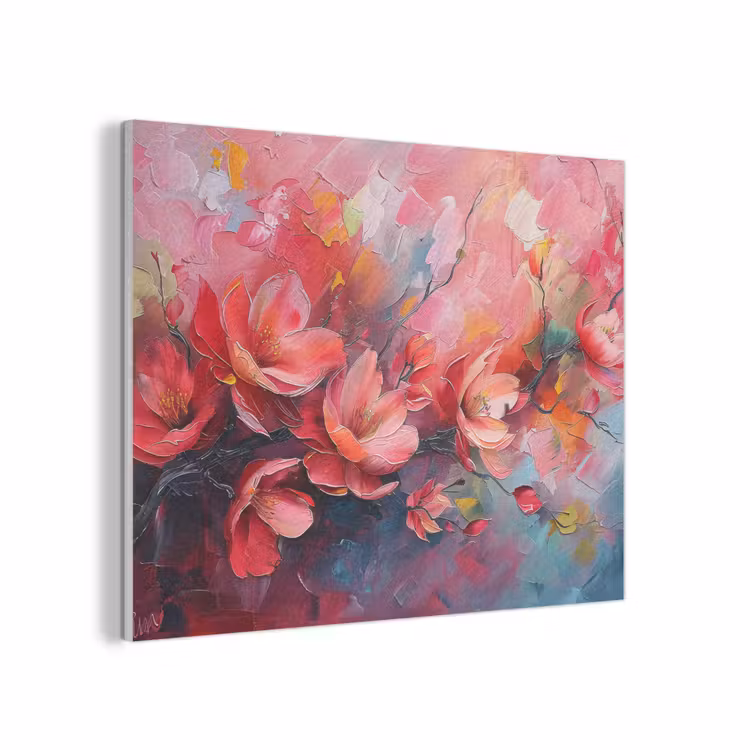 Bloemen - Roze - Watercolor - Natuur- Kunst PET vilt klein -3d