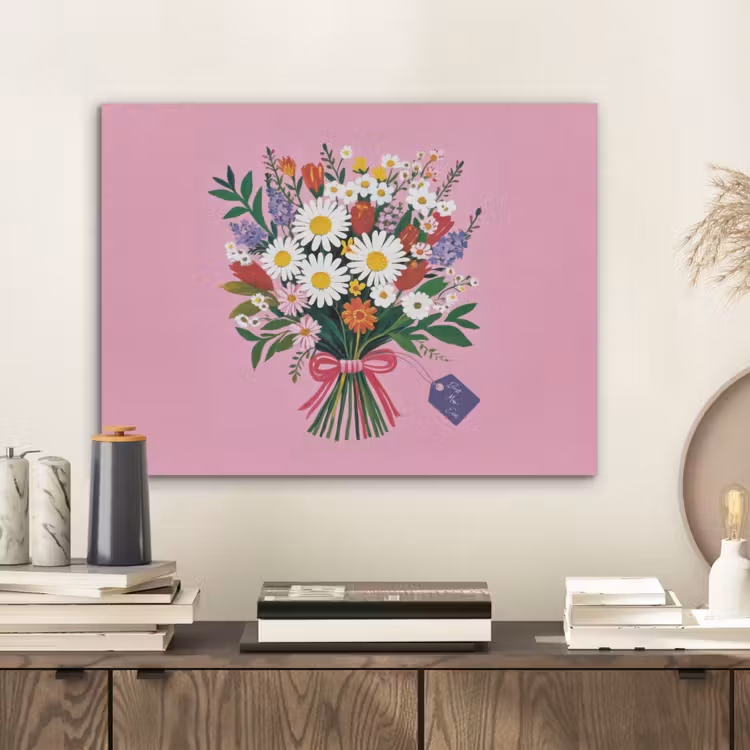Bloemen - Quote - Kaartje - Kleurrijk PET vilt klein -sfeer1