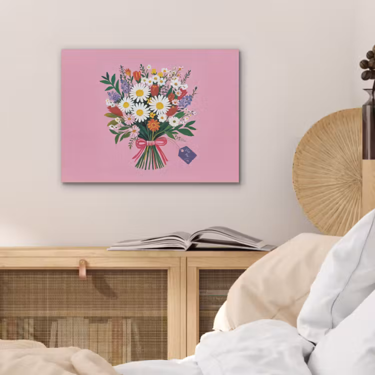 Bloemen - Quote - Kaartje - Kleurrijk PET vilt klein -sfeer3