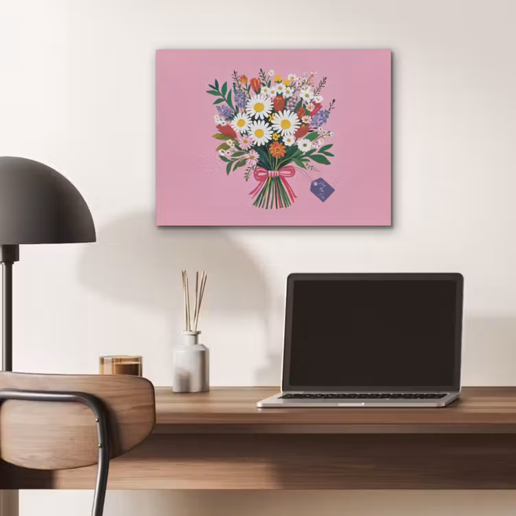 Bloemen - Quote - Kaartje - Kleurrijk PET vilt klein -sfeer5