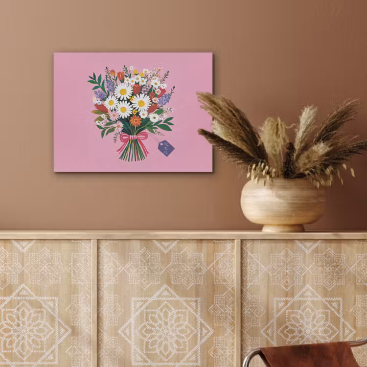 Bloemen - Quote - Kaartje - Kleurrijk PET vilt klein -sfeer4