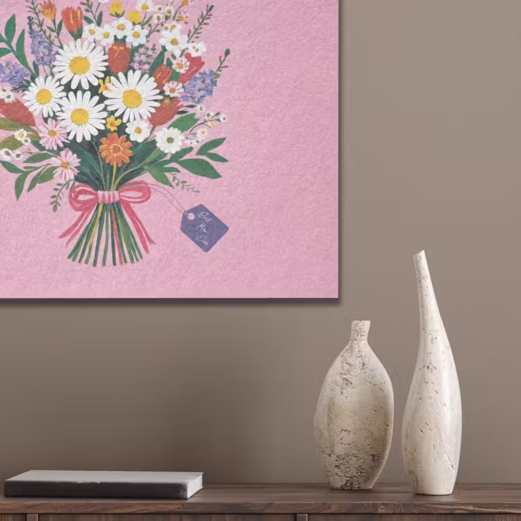 Bloemen - Quote - Kaartje - Kleurrijk PET vilt klein -sfeer6_closeup