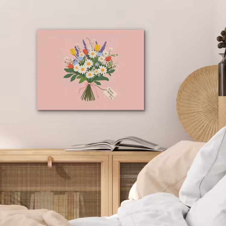 Bloemen - Lint - Kaartje PET vilt klein -sfeer3
