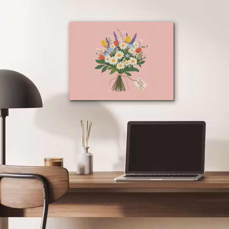 Bloemen - Lint - Kaartje PET vilt klein -sfeer5