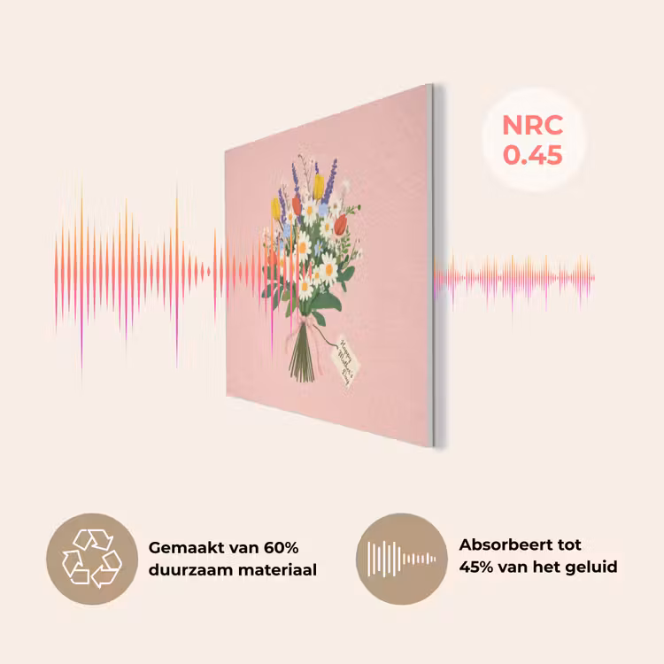 Bloemen - Lint - Kaartje PET vilt klein -USP_NL