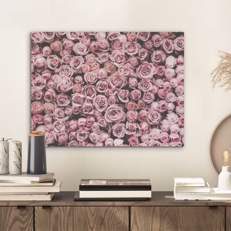 Bloemen - Rozen - Natuur - Roze - Botanisch PET vilt klein -sfeer1