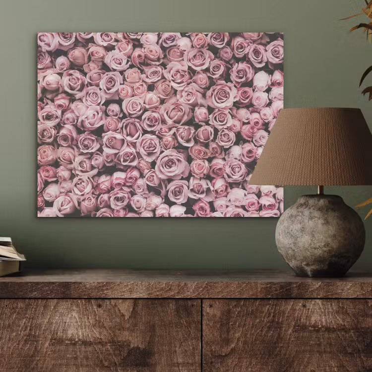 Bloemen - Rozen - Natuur - Roze - Botanisch PET vilt klein -sfeer2