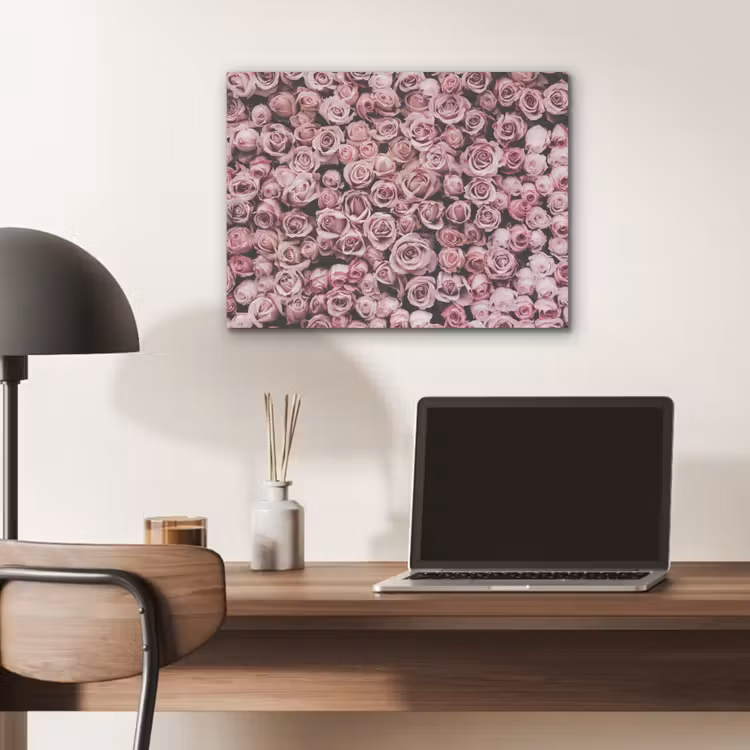 Bloemen - Rozen - Natuur - Roze - Botanisch PET vilt klein -sfeer5