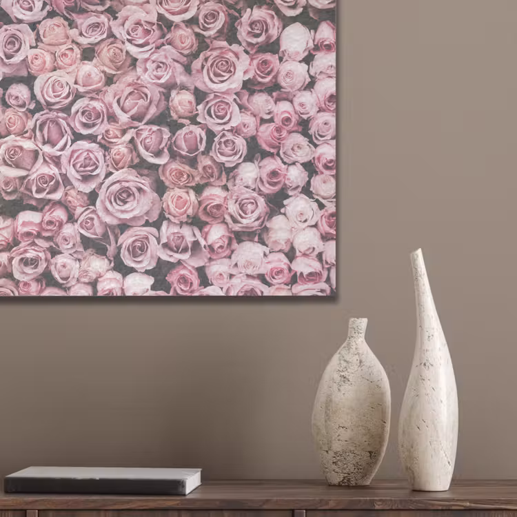 Bloemen - Rozen - Natuur - Roze - Botanisch PET vilt klein -sfeer6_closeup