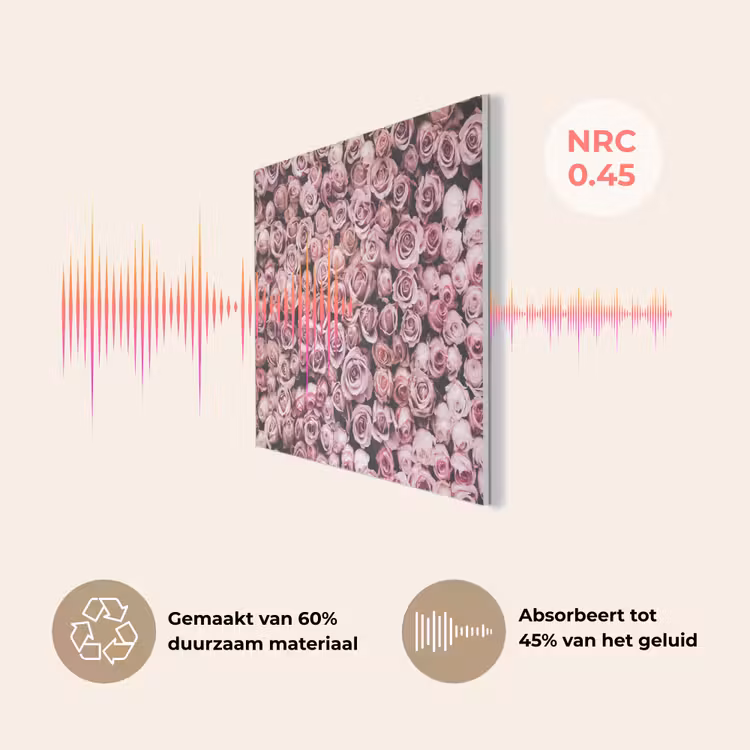 Bloemen - Rozen - Natuur - Roze - Botanisch PET vilt klein -USP_NL