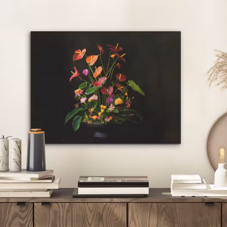 Bloemen - Vaas - Kleurrijk PET vilt klein -sfeer1