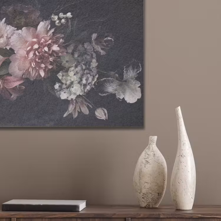 Bloemen - Vintage - Pastel - Zwart - Boeket PET vilt klein -sfeer6_closeup