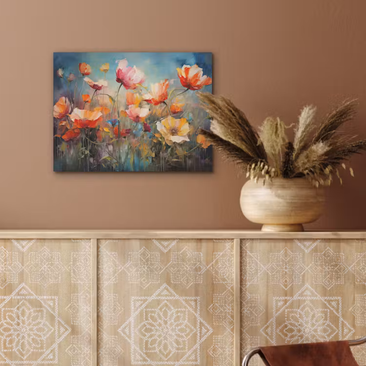 Bloemen - Watercolor - Kunst - Botanisch - Natuur PET vilt klein -sfeer4