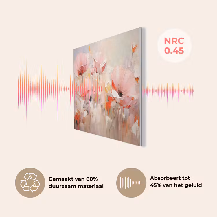 Bloemen - Watercolor - Roze - Abstract - Kunst PET vilt klein -USP_NL