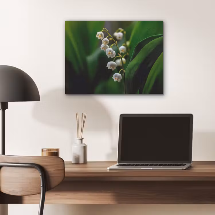 Bloemen - Wit - Bladeren - Lelietjes PET vilt klein -sfeer5