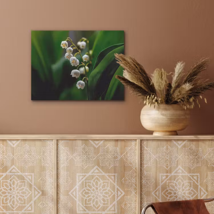 Bloemen - Wit - Bladeren - Lelietjes PET vilt klein -sfeer4
