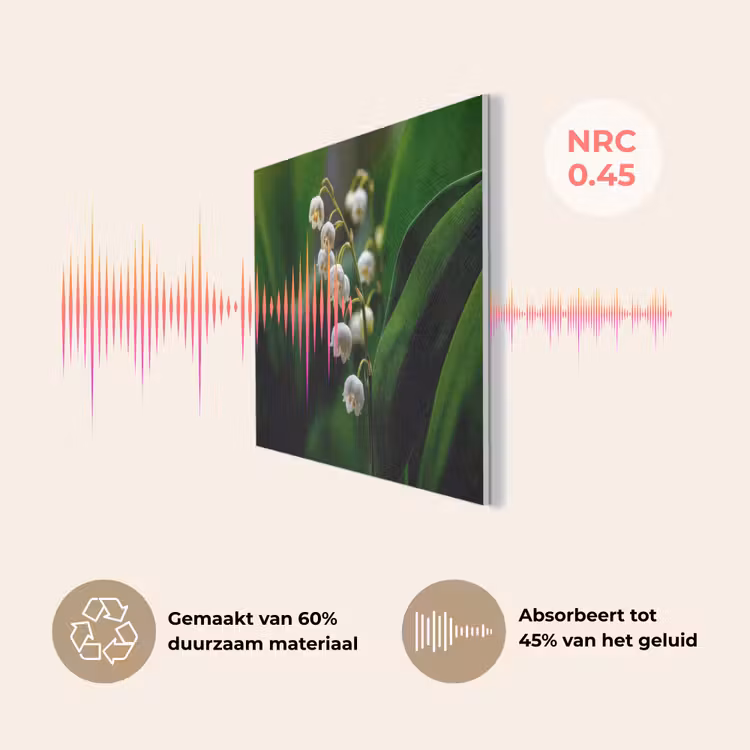 Bloemen - Wit - Bladeren - Lelietjes PET vilt klein -USP_NL