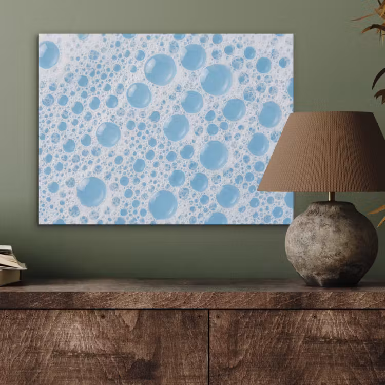 Schuim - Bubbels - Blauw PET vilt klein -sfeer2