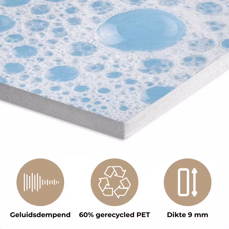 Schuim - Bubbels - Blauw PET vilt klein -closeup_NL