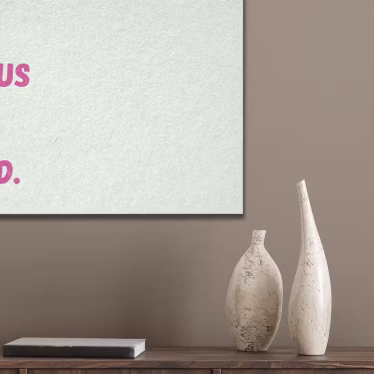 Focus on the good - Beige - Roze PET vilt klein -sfeer6_closeup