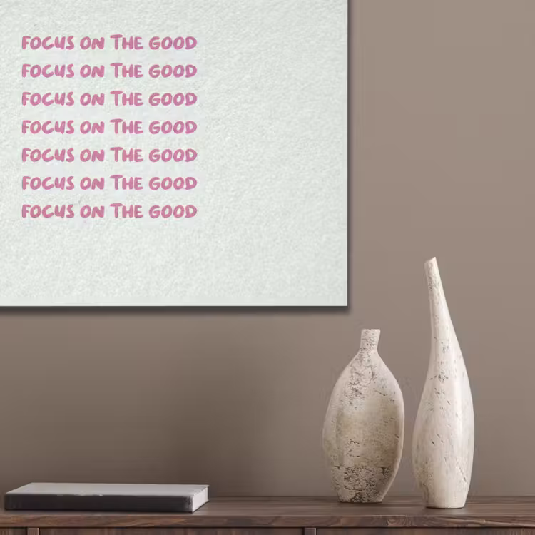 Focus on the good - Roze PET vilt klein -sfeer6_closeup